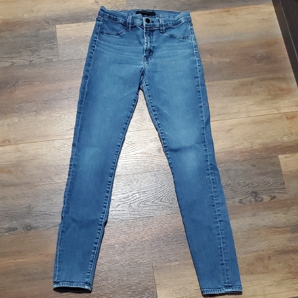 J Brand Blue Skinny Jeans with Tapered Leg